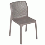 CHAISE POLYPROPYLÈNE NET TAUPE - STAMP