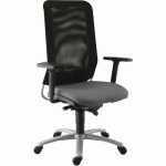 FAUTEUIL DIAZ CONTACT SYNCHRONE PIÈT.ALU ASSISE 0645 GRIS - SOKOA