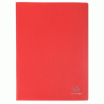 LOT DE 8 - PROTÈGE-DOCUMENTS POLYPROPYLÈNE SOUPLE OPAQUE 100 POCHETTES - 200 VUES - A4 ROUGE