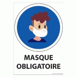 PANNEAU - PORT DU MASQUE OBLIGATOIRE YOUNG - A4/A5  - 210 X 148 MM (A5) - VINYLE - LOT DE 3