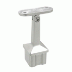 SUPPORT MAIN COURANTE CARRÉE 40 X 40 MM - INOX 304 - ORIENTABLE POUR PROFIL PLAT - DROIT - BROSSÉ DESIGN PRODUCTION