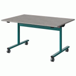 TABLE MALIBU RAB. 120X80 T4 DL STRA ABS BÉTON F186/BLEU 5018