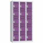 VESTIAIRE 3 COLONNES 300MM 5 CASES MORAILLON PRUNE - VINCO