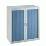 ARMOIRE À RIDEAUX DÉMONTABLES ECONOMIQUE 100 X 90 CM GRIS CLAIR-BLEU