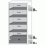 ARMOIRE SÉCURITÉ S-PHOENIX-90 S90.196.090.FWAS GRIS CLAIR - ASECOS