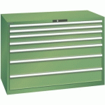 ARMOIRE VERT 1431X725X1000 AVEC 7 TIR. 200KG _ 78.858.030 - LISTA