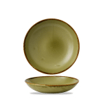 ASSIETTE CREUSE ROND VERT PORCELAINE Ø 27,8 CM HARVEST DUDSON