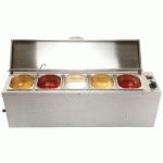 BAIN-MARIE ÉLECTRIQUE 5 CUVES GN 1/6+VIDANGE_868 506 - MATFER