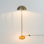 HOLLÄNDER LAMPE SUR PIED FUNGO, VERS LE BAS, DORÉE