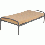 LIT EVOLUTION STANDARD 90X200 CM SOMMIER AGGLOMÉRÉ RAL 9006 ALU - MANUTAN COLLECTIVITÉS