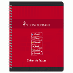 LOT DE 10 - CAHIER DE TEXTES CONQUERANT 7 INTEGRALE 170X220 148P 70G SEYES ASSORTI