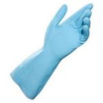 GANTS DE MÉNAGE MAPA LATEX BLEU VITAL 117  TAILLE 6. - LOT DE 10