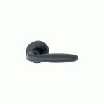POIGNÉES DE PORTE SUR ROSACES RONDES VERONA - ALUMINIUM NOIR MAT - BEC-DE-CANE HOPPE