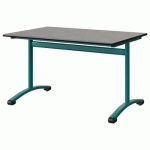 TABLE MALIBU 120X80 T5 DL STRA BÉTON F186/NOIR BLEU 5018