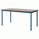 TABLE MALIBU 160X80 T6 4P STRA ACACIA/NOIR BLEU 5025 - MANUTAN EXPERT