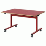 TABLE MALIBU RAB 120X80 T4 DL ST ALAISÉ ROUG U321/ROUGE 3020