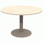TABLE MANO Ø120 T6 - STRAT ABS ÉRABLE GOTLAND/NOISETTE - MOBIDECOR