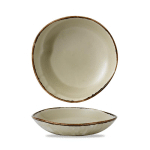 ASSIETTE CREUSE ROND BEIGE PORCELAINE Ø 26,4 CM HARVEST DUDSON