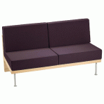BANQUETTE 3 PLACES FAAR PVC URBAN PRUNE - MANUTAN COLLECTIVITÉS