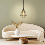 EGLO SUSPENSION ADWICKLE, 1 ABAT-JOUR EN FIL NATUREL
