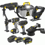 KIT 7 MACHINES OUTILLAGE 18V + BATTERIES 1,5AH + CHARGEUR FARTOOLS