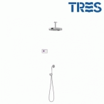 KIT DE DOUCHE THERMOSTATIQUE ÉLECTRONIQUE ET ENCASTRÉ SHOWER TECHNOLOGY CHROME - TRES 09226202