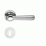 POIGNÉES DE PORTE SUR ROSACES RONDES SÉRIE R 260 SCHÖNTAL - CHROMÉ - CLÉ L KARCHER DESIGN