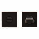 ROSACE 3 PIÈCES CARRÉE EN OPTIQUE BRONZE ANTIQUE - SÉRIE EZ1340 - CONDAMNATION KARCHER DESIGN