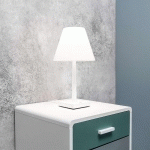 ROTALIANA DINA+ LAMPE DE TABLE LED RECHARGEABLE BLANC/BLANC