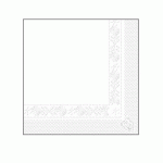 SERVIETTE 2 PLIS 18 G/M² 20X20 CM TISSU BLANC (VENDU PAR 4800)