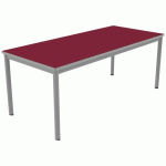 TABLE CARÉLIE MOB 180X80 T5 STRA POLYURÉ. CERISE GRIS/9006 - MOBIDECOR