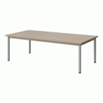 TABLE MALIBU 160X80 T1 4P STRA ALAISÉ ACACIA/GRIS 9006