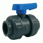 VANNE À SPHÈRE DOUBLE UNION PVC PRESSION F/F - À COLLER - 40MM CODITAL