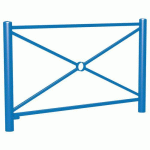 BARRIÈRE CARREFOUR 1.57 M - ZINC BLEU 5010 - PROCITY