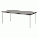 TABLE MALIBU 160X80 T3 4P STR ANTIB BÉT F186/NOIR BLC 9016