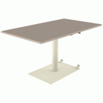 TABLE MANO MOB RÉGLABLE 140X80 STRAT ABS CHÊNE H./BEIGE 1013 - MOBIDECOR