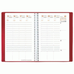 AGENDA QUO VADIS TIME & LIFE MÉDIUM SEMAINIER - ANNÉE 2026 - 16 X 16 CM ROUGE