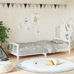 CADRE DE LIT POUR ENFANTS BLANC 90X200 CM BOIS DE PIN MASSIF