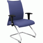 CHAISE FIXE ALBACETE ACCOUDOIRS RÉGLABLES - BLEU CLAIR