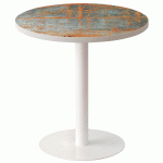 GUÉRIDON BAS EASY OFFICE PIED MÉTAL Ø 60 CM PLATEAU COLORIS DÉCOR ROUILLE - MANUTAN COLLECTIVITÉS