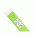 LOT DE 10 - PAPIER CRÉPON, SACHET DE 1 FEUILLE PLIÉE 75% AU FORMAT 2,50X0,50M - VERT POMME