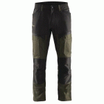 PANTALON DE TRAVAIL SERVICES STRETCH VERT OLIVE/NOIR TAILLE 44L - BLAKLADER