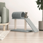 ARBRES À CHAT AVEC TUNNEL ET ÉCHELLE GRIS CLAIR 55,5 CM