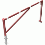 BARRIÈRE À BÉTONNER SERRURE PROFILÉE-2500 MM-ROUGE/BLANC - SCHAKE