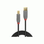 LINDY CÂBLE USB 3.2 TYPE A VERS B, 5GBIT/S, ANTHRA LINE, 5M
