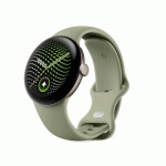MONTRE CONNECTÉE GOOGLE PIXEL WATCH 5 41 MM BLUETOOTH DORÉ AVEC BRACELET SPORT CAOUTCHOUC VERT