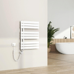 S'AFIELINA RADIATEUR SÈCHE-SERVIETTES ELECTRIQUE AVEC THERMOSTAT PROGRAMMABLE, CHAUFFE-SERVIETTES ÉLECTRIQUE AVEC CONTRÔLE DE LA TEMPÉRATURE, BLANC