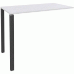 TABLE HAUTE 2 PIEDS L120XH105XP60CM BLANC/PIED CARBONNE - SIMMOB