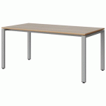 TABLE MALIBU 160X80 T5 SOUDÉ STRA ALAISÉ ACACIA/GRIS 9006