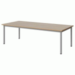 TABLE MALIBU 180X80 T2 4P STRA ALAISÉ ACACIA/GRIS 9006
